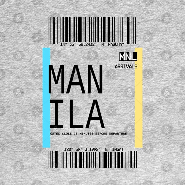 Manila Philippines planet ticket by Aydapadi Studio